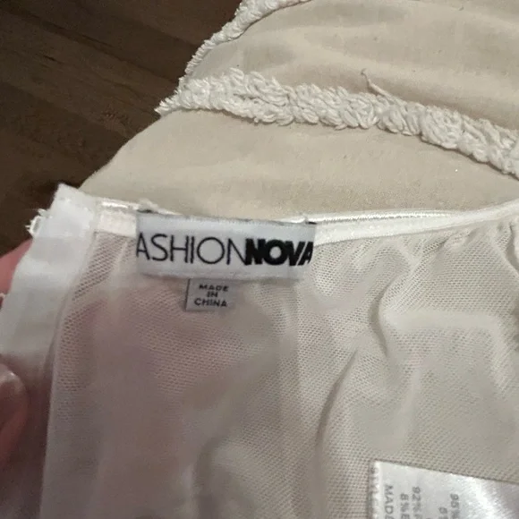 Fashion Nova White Floral Lace Corset - Picture 4 of 5